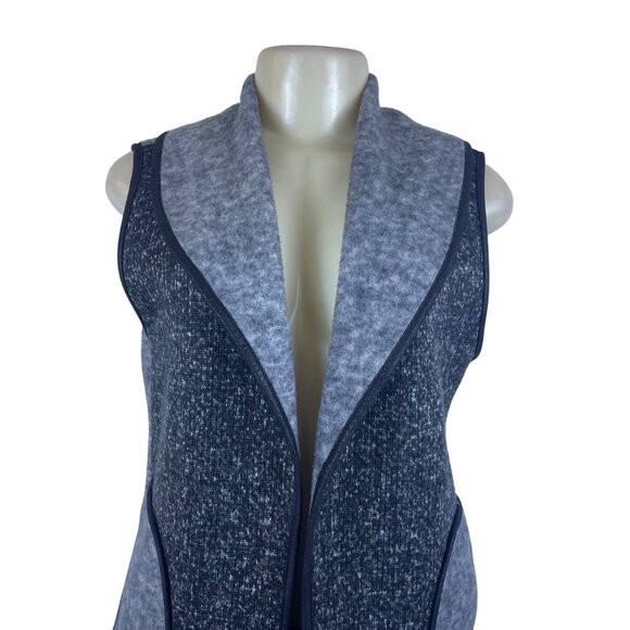 Zenergy By Chicos Womens Gray Open Front Sleeveless Knit Vest Size O - Picture 4 of 7